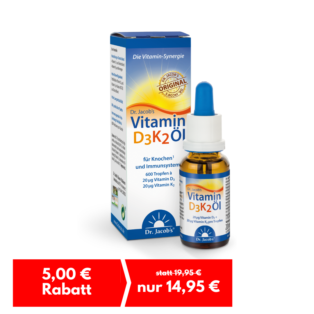 Dr. Jacob’s Vitamin D3K2 Öl Tropfen 20 ml