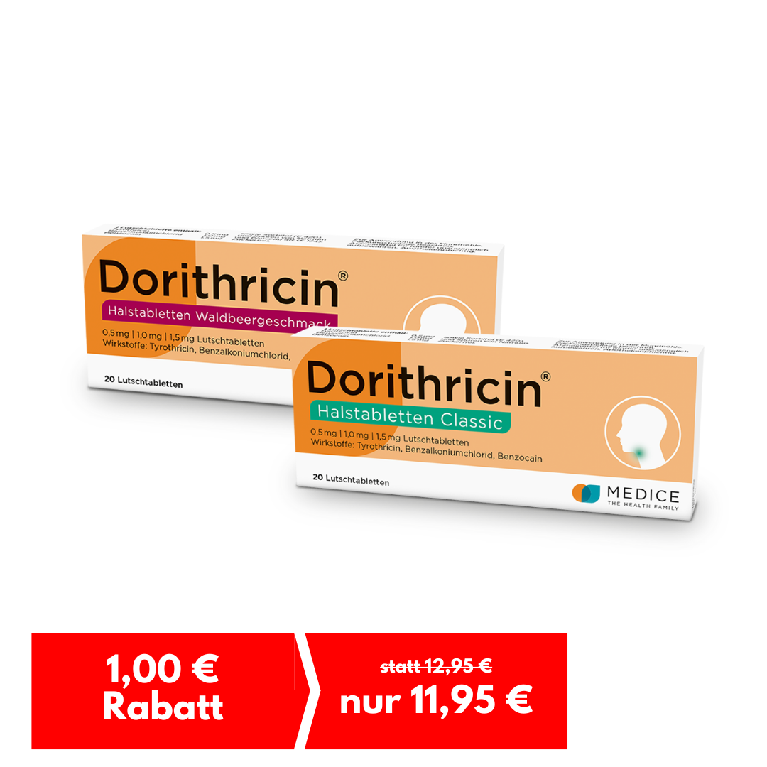 Dorithricin® Halstabletten Classic oder Waldbeergeschmack 20 Stück