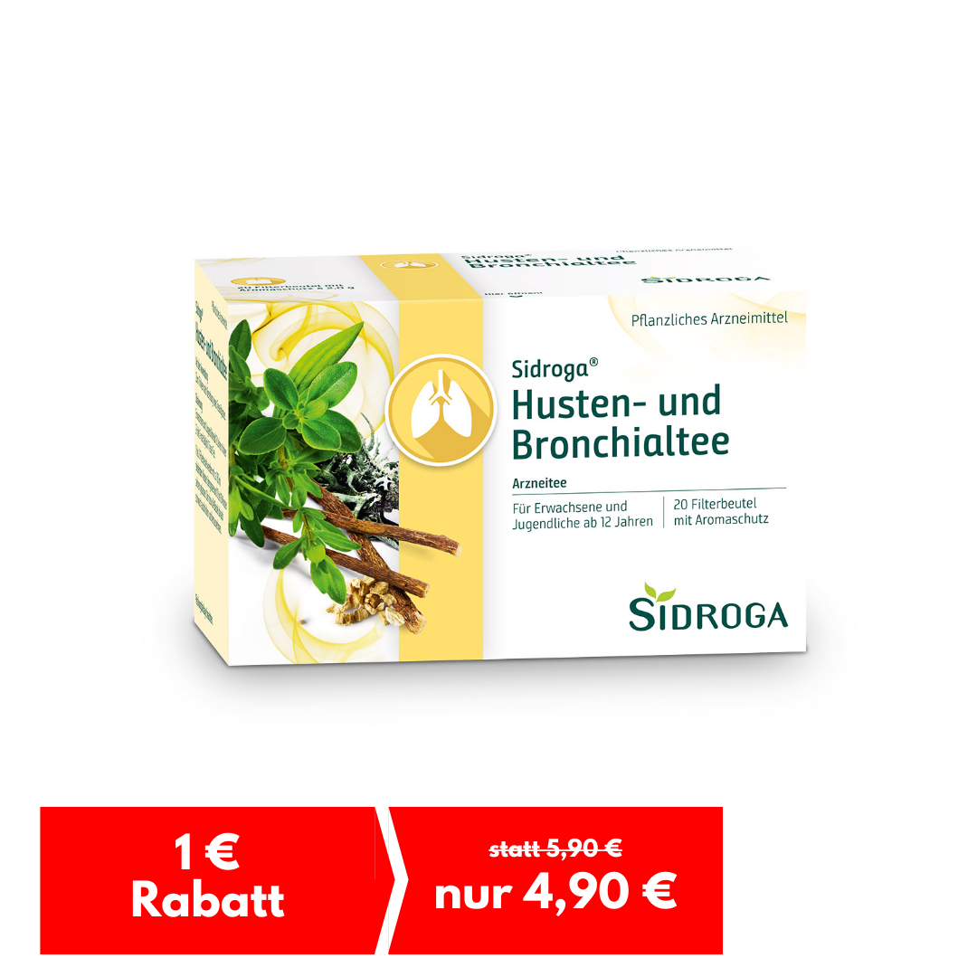 Sidroga Husten- und Bronchial Tee oder Magen-Darm Tee 20 Beutel